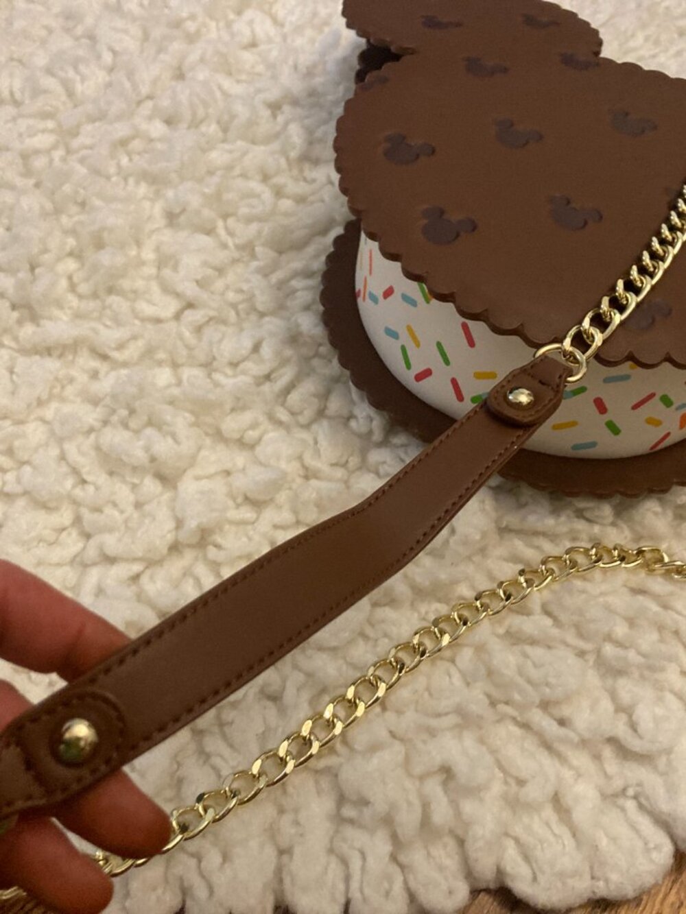 Disney Loungefly crossbody ice cream sandwich purse